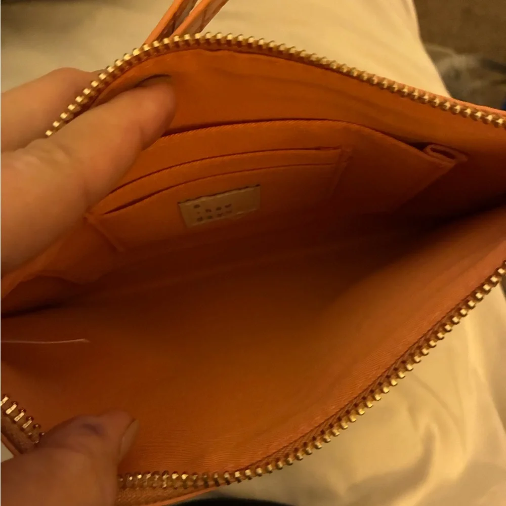 a new day Tan Crocodile-Patterned‎ Wristlet